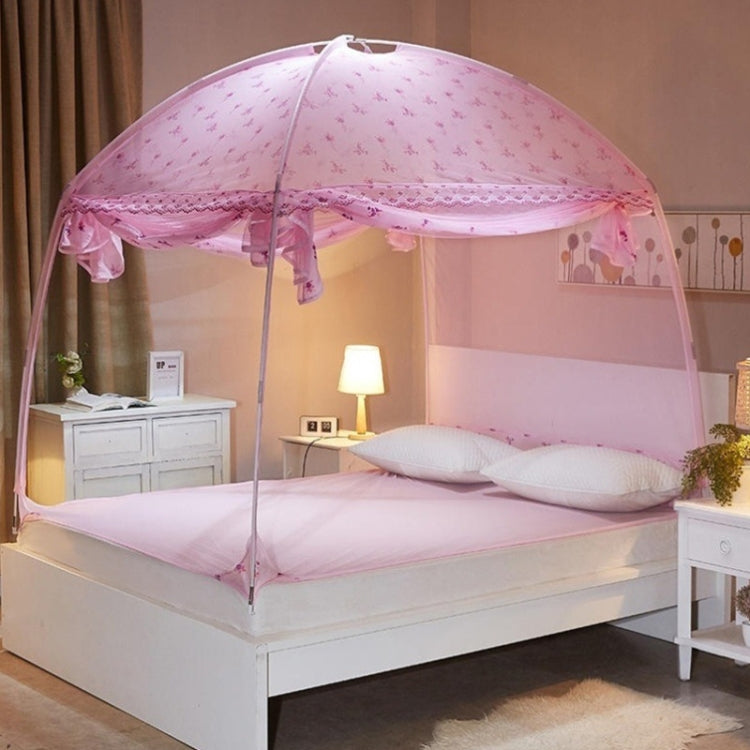 Three-door Heightening Yurt Printed Zipper Mosquito Net, Size:120x200 cm
