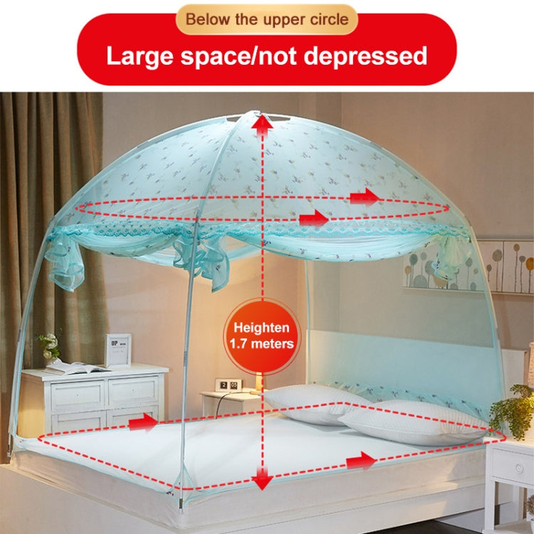 Three-door Heightening Yurt Printed Zipper Mosquito Net, Size:120x200 cm