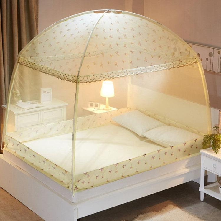 Three-door Heightening Yurt Printed Zipper Mosquito Net, Size:120x200 cm