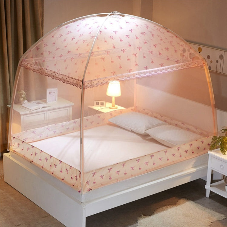 Three-door Heightening Yurt Printed Zipper Mosquito Net, Size:120x200 cm