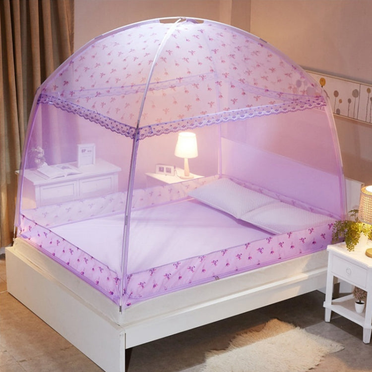 Three-door Heightening Yurt Printed Zipper Mosquito Net, Size:120x200 cm