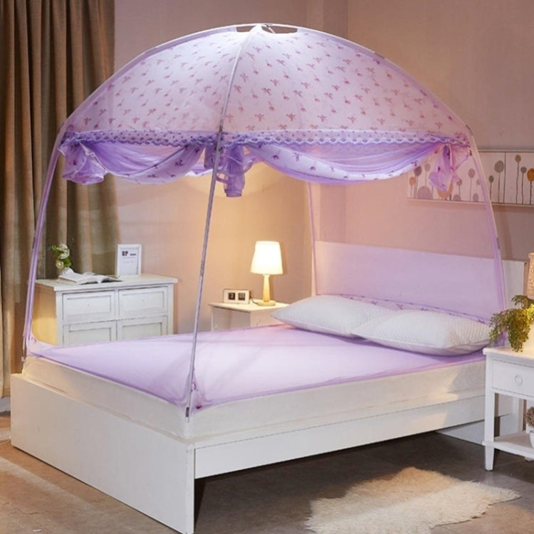 Three-door Heightening Yurt Printed Zipper Mosquito Net, Size:120x200 cm