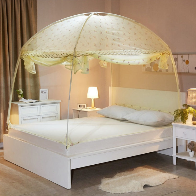Three-door Heightening Yurt Printed Zipper Mosquito Net, Size:150x200 cm