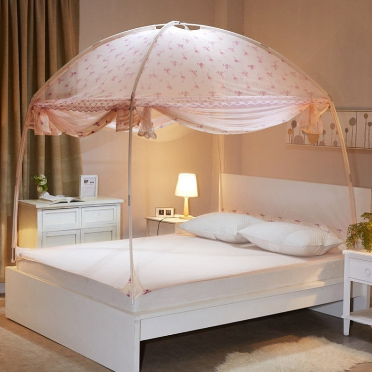 Three-door Heightening Yurt Printed Zipper Mosquito Net, Size:150x200 cm
