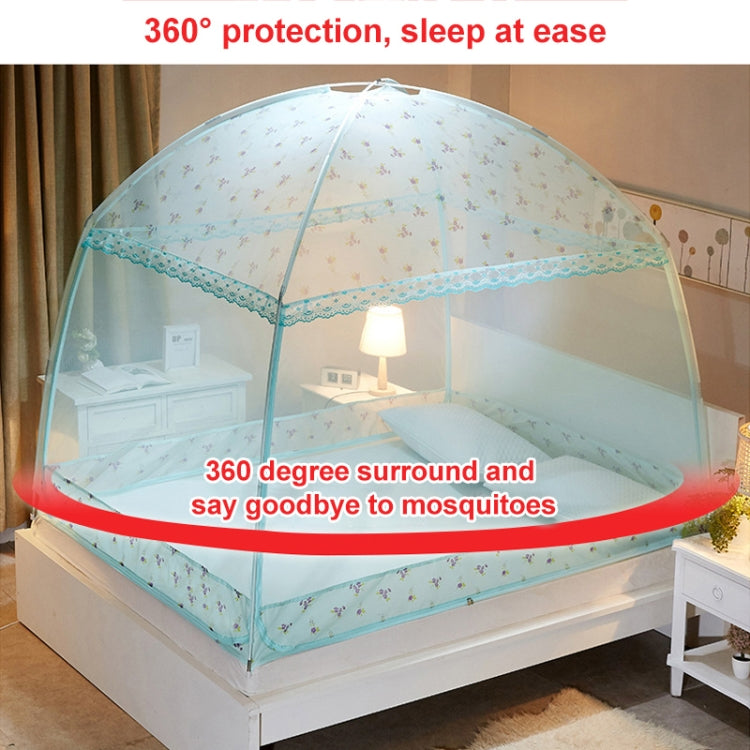 Three-door Heightening Yurt Printed Zipper Mosquito Net, Size:150x200 cm