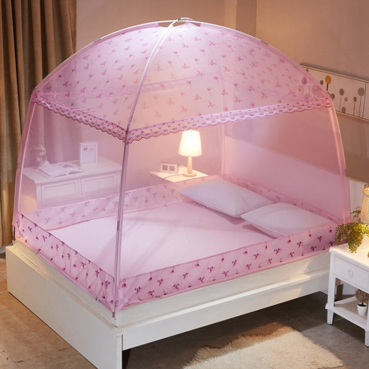 Three-door Heightening Yurt Printed Zipper Mosquito Net, Size:180x200 cm