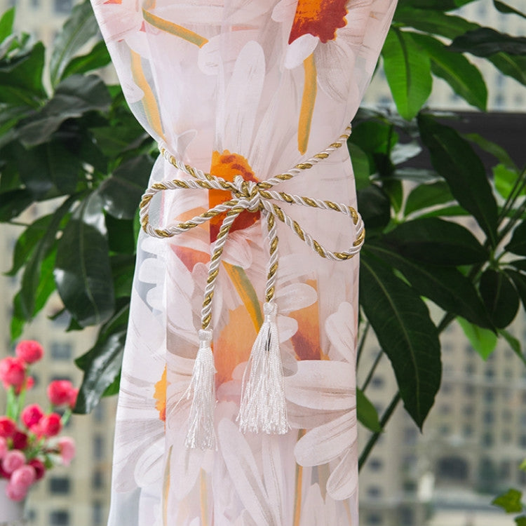 Tulle Curtains for Living Room Bedroom Kitchen Floral Window  Curtain, Size:1mx2.5m Punching(Daisy Rotten Yarn)