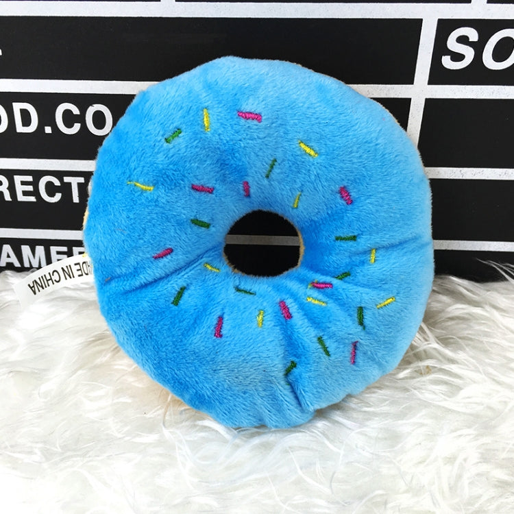 13cm Pet Dog Puppy Cat  Donut Tugging Chew Squeaker Quack Sound Play Toys