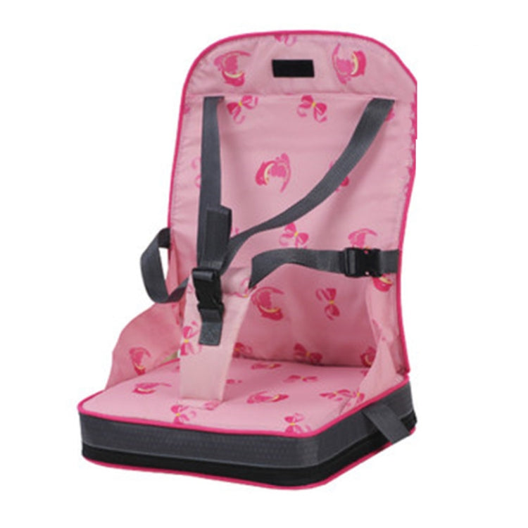 Portable Heightening Folding Baby Dining Chair  Baby Eating Chair Mummy Bag(Pink)