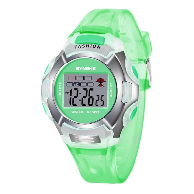 SYNOKE 99329 Waterproof Luminous Sports Electronic Watch for Children