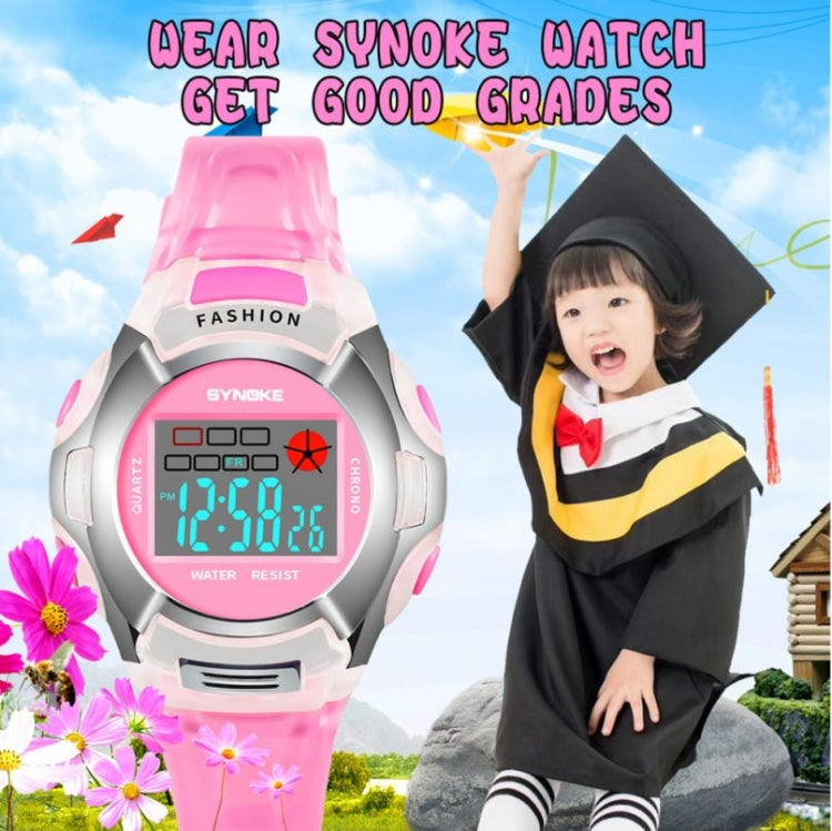SYNOKE 99329 Waterproof Luminous Sports Electronic Watch for Children