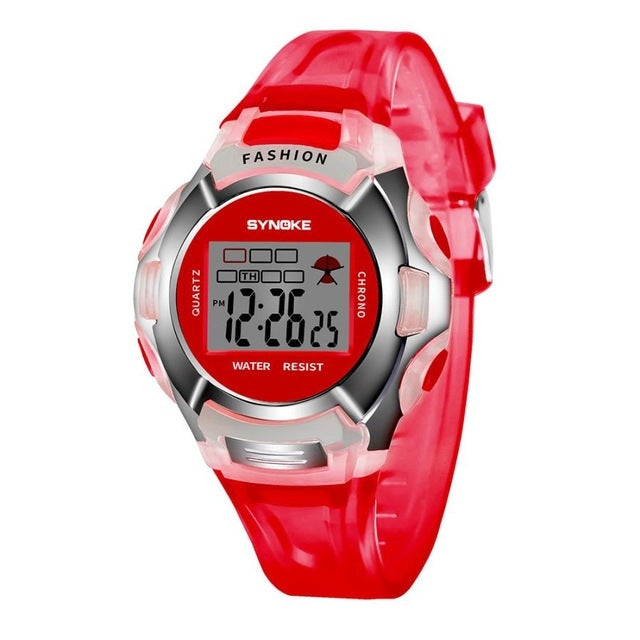 SYNOKE 99329 Waterproof Luminous Sports Electronic Watch for Children