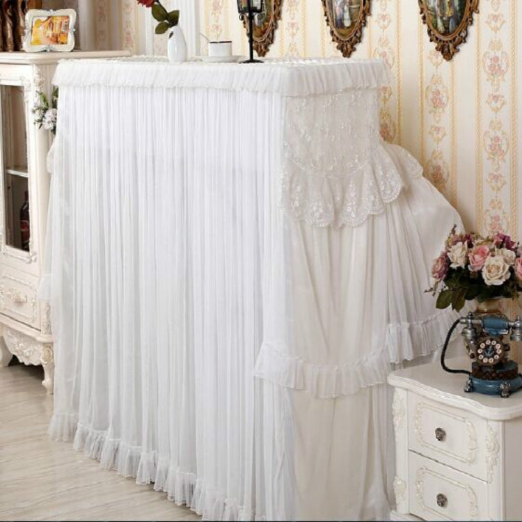 Lace Embroidered Piano Full Dust Cover, Size: 153x33x120cm Sigle Seat(White)