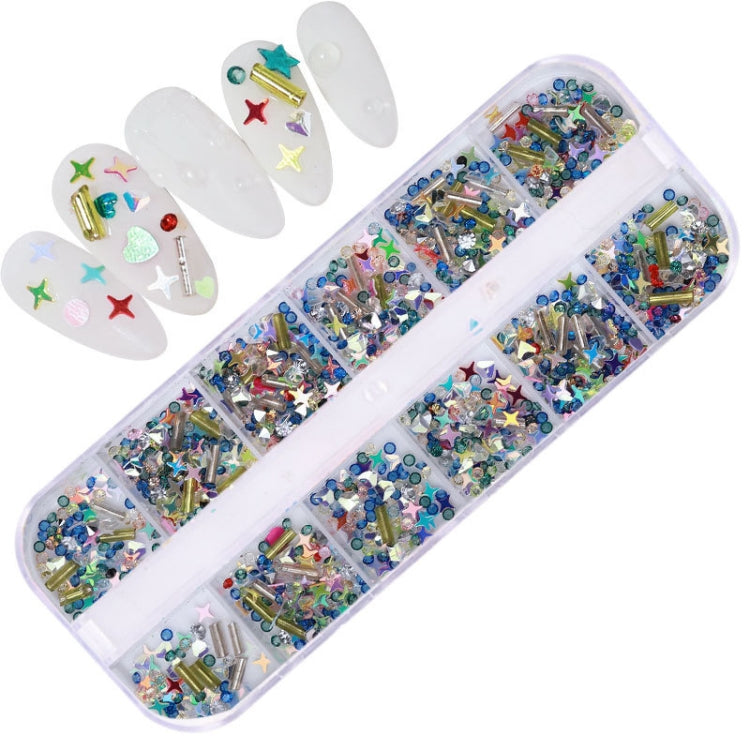 2 PCS Nail Art Butterfly Laser Symphony Sequins, Specification:01