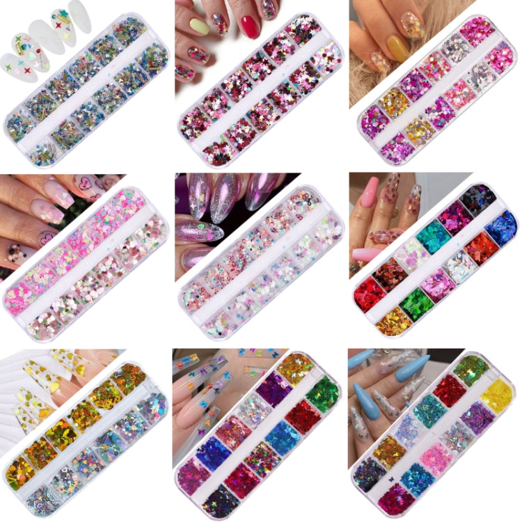 2 PCS Nail Art Butterfly Laser Symphony Sequins, Specification:02