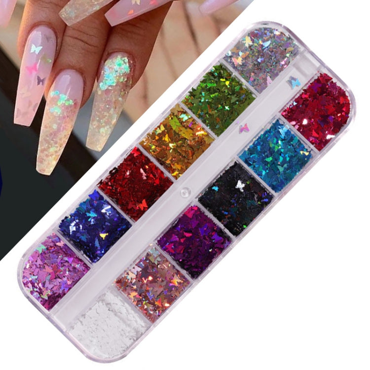 2 PCS Nail Art Butterfly Laser Symphony Sequins, Specification:10