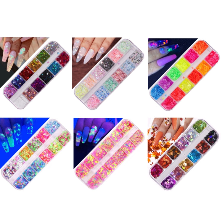 2 PCS Nail Art Butterfly Laser Symphony Sequins, Specification:10