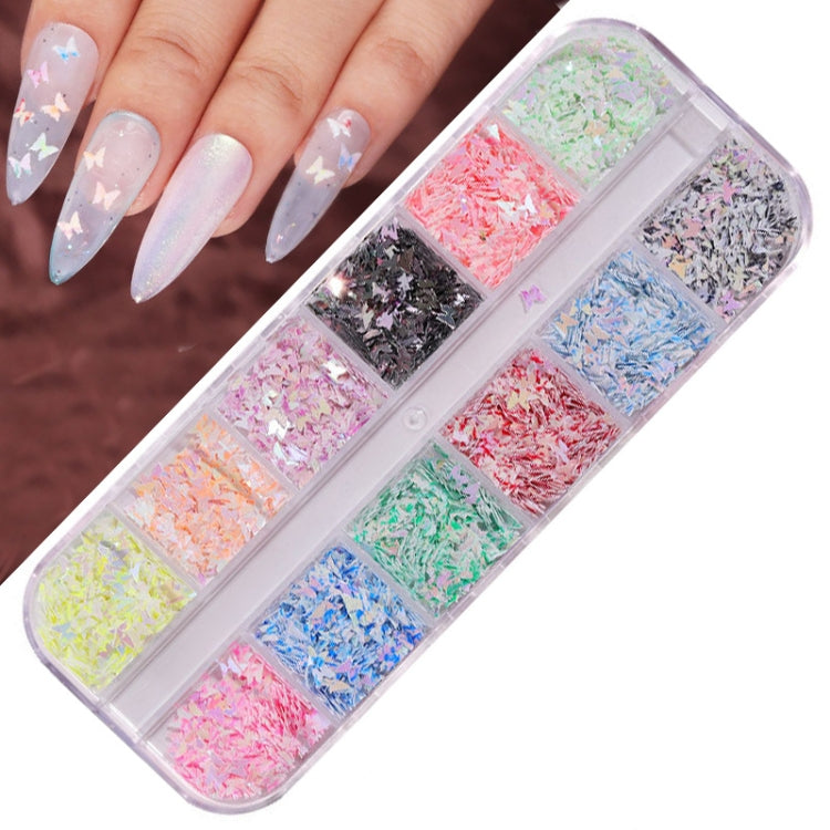 2 PCS Nail Art Butterfly Laser Symphony Sequins, Specification:11