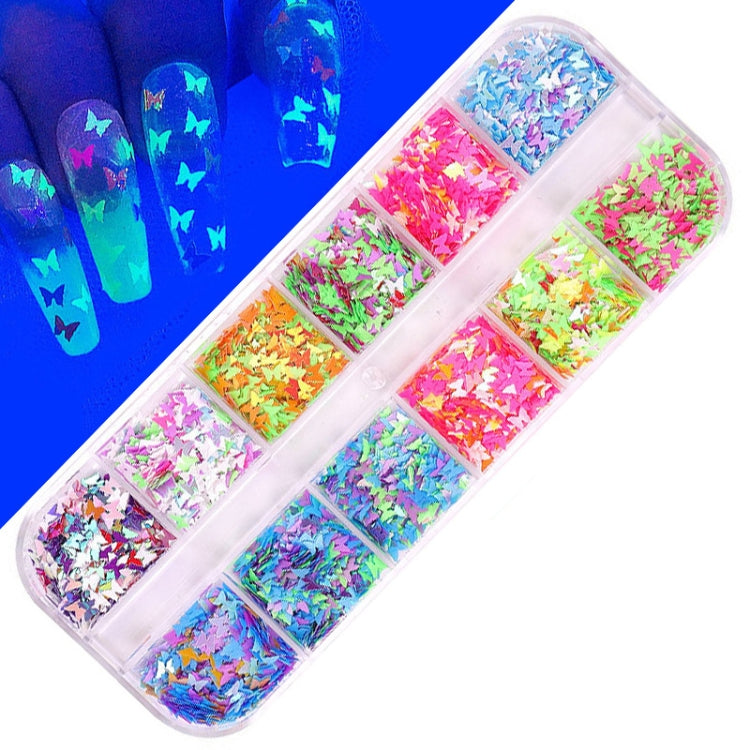 2 PCS Nail Art Butterfly Laser Symphony Sequins, Specification:13