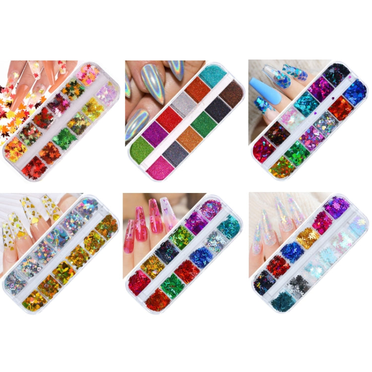 2 PCS Nail Art Butterfly Laser Symphony Sequins, Specification:20