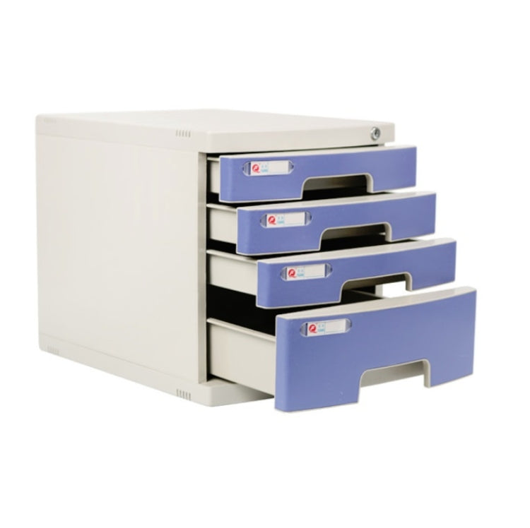 Desk Storage Cabinet With Lock Drawer Type File Cabinet Storage Sorting Finishing Box, Size:4 Layer