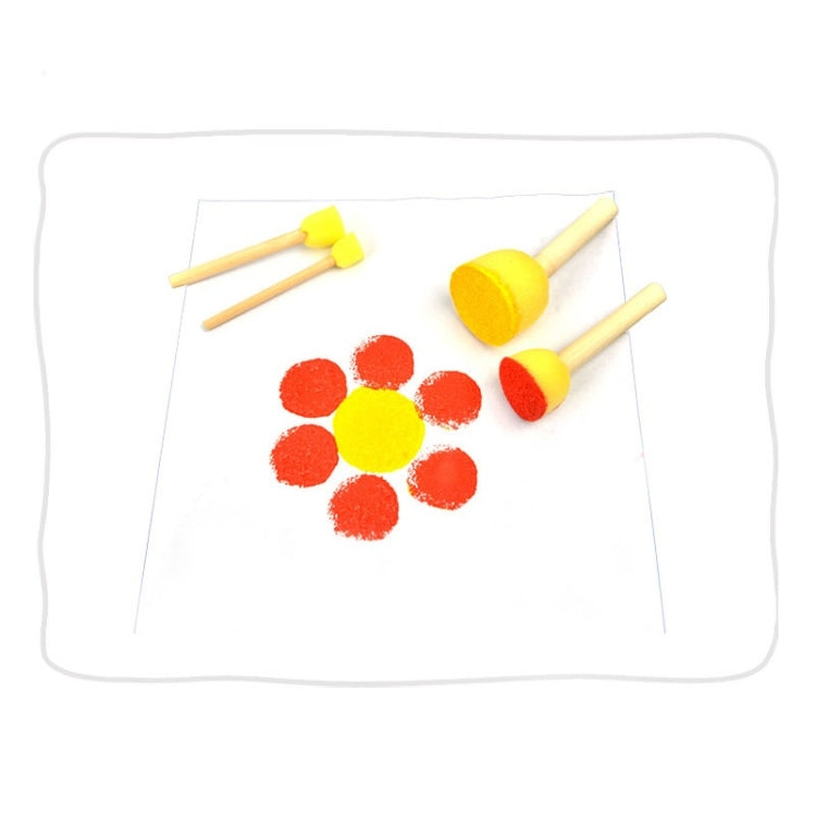 15 Packs Sponge Stamp Children Drawing Supplies(Mushroom Stick)