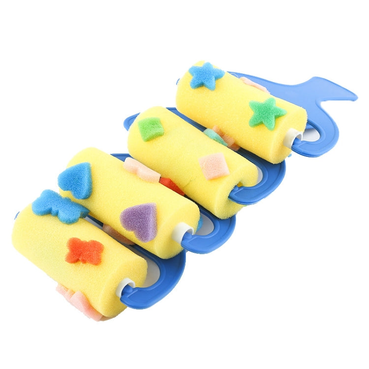 5 Packs Sponge Cylinder Stamp Children Painting Graffiti Art Supplies(Large Slingshot Decal)