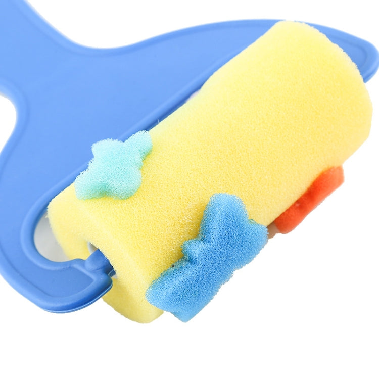 5 Packs Sponge Cylinder Stamp Children Painting Graffiti Art Supplies(Large Slingshot Decal)