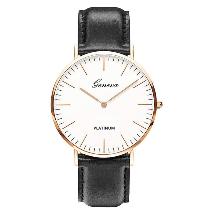 2 PCS Simple Ultra-thin Large Dial Two-pin Color Matching Nylon Canvas Belt Quartz Watch