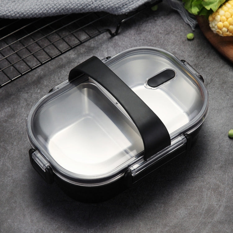 Portable Lunch Box For Kids School 304 Stainless Steel Box Kitchen Leak-proof Food Container Food Box(Black)