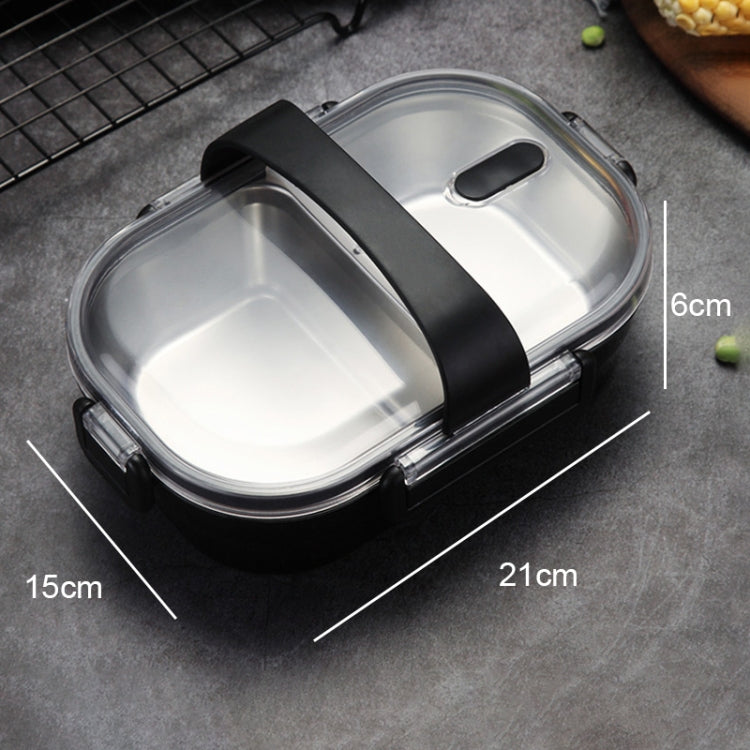 Portable Lunch Box For Kids School 304 Stainless Steel Box Kitchen Leak-proof Food Container Food Box(Black)