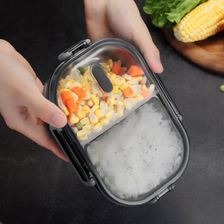 Portable Lunch Box For Kids School 304 Stainless Steel Box Kitchen Leak-proof Food Container Food Box(Black)