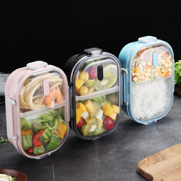 Portable Lunch Box For Kids School 304 Stainless Steel Box Kitchen Leak-proof Food Container Food Box(Black)