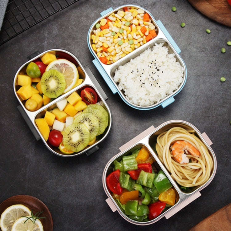 Portable Lunch Box For Kids School 304 Stainless Steel Box Kitchen Leak-proof Food Container Food Box(Black)