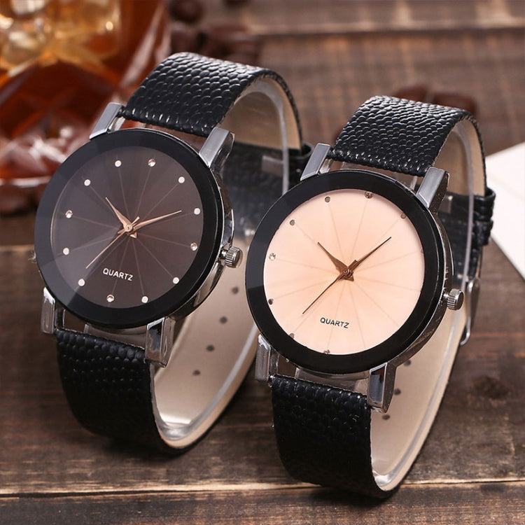 2 PCS Watch Casual Simple Quartz Clock for Women Leather Strap Wrist Watch