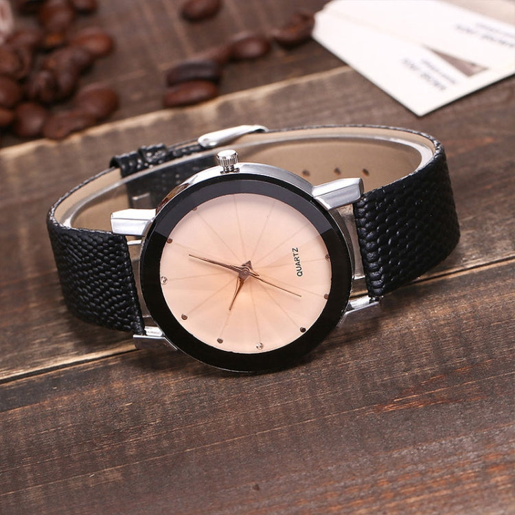 2 PCS Watch Casual Simple Quartz Clock for Women Leather Strap Wrist Watch