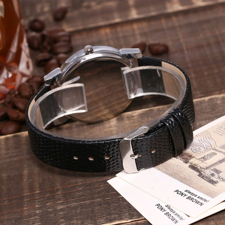 2 PCS Watch Casual Simple Quartz Clock for Women Leather Strap Wrist Watch