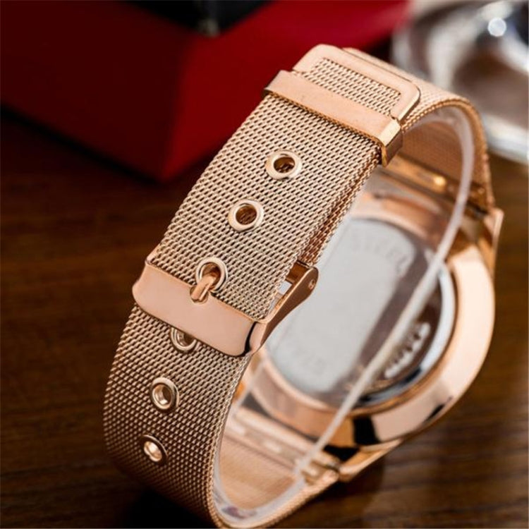 WoMaGe W0055 Fashion Alloy Belt Mesh Watch for Men / Women