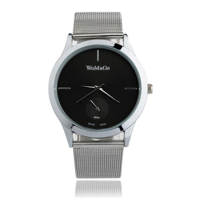 WoMaGe W0055 Fashion Alloy Belt Mesh Watch for Men / Women