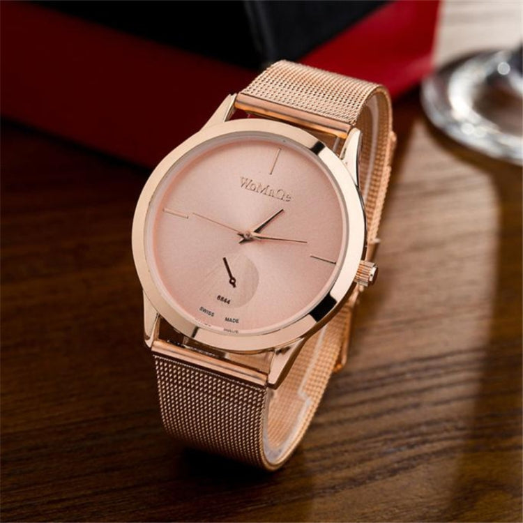 WoMaGe W0055 Fashion Alloy Belt Mesh Watch for Men / Women