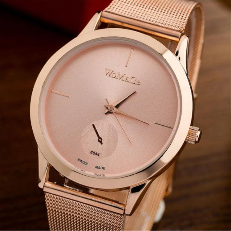 WoMaGe W0055 Fashion Alloy Belt Mesh Watch for Men / Women