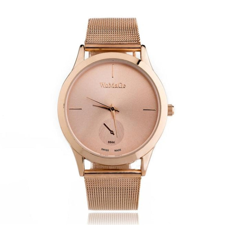 WoMaGe W0055 Fashion Alloy Belt Mesh Watch for Men / Women