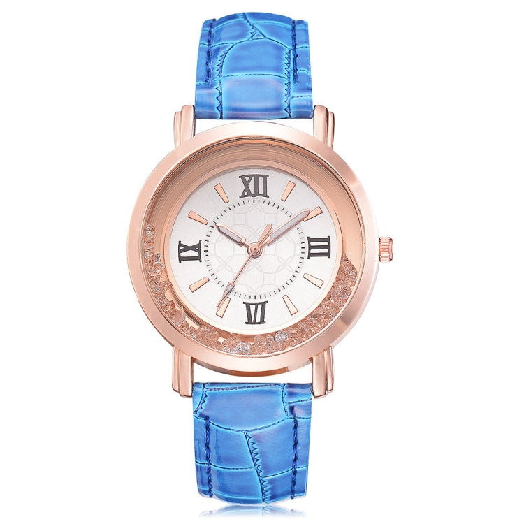 shshd Simple Rhinestone Rome Number Leather Belt Quartz Watch for Women