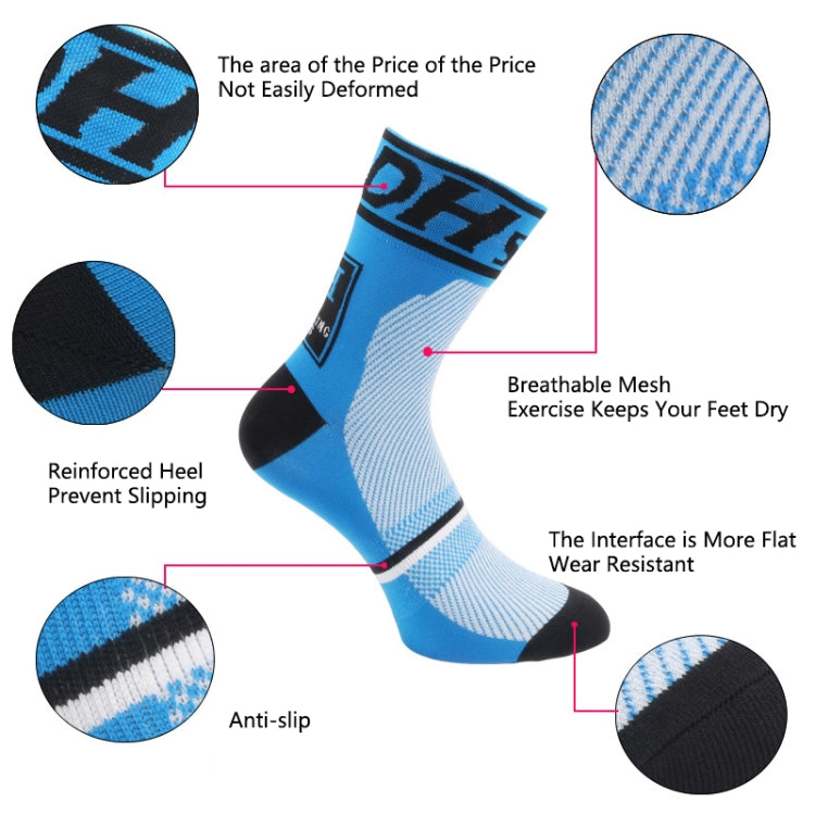 Man Cycling Sport Sock Protect Feet Breathable Wicking Cycling socks Bicycles Running Socks, Size:S