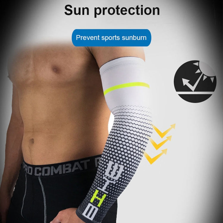 1 Pair Cool Men Cycling Running Bicycle UV Sun Protection Cuff Cover Protective Arm Sleeve Bike Sport Arm Warmers Sleeves, Size:L
