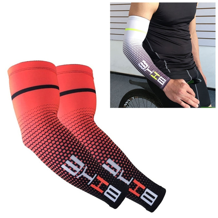 1 Pair Cool Men Cycling Running Bicycle UV Sun Protection Cuff Cover Protective Arm Sleeve Bike Sport Arm Warmers Sleeves, Size:L