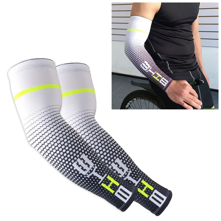 1 Pair Cool Men Cycling Running Bicycle UV Sun Protection Cuff Cover Protective Arm Sleeve Bike Sport Arm Warmers Sleeves, Size:L