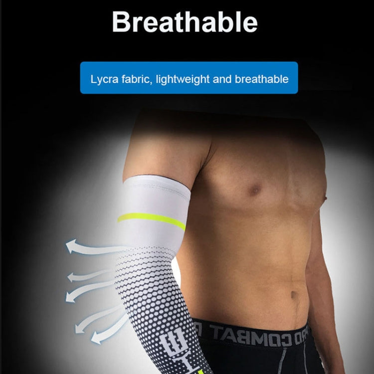 1 Pair Cool Men Cycling Running Bicycle UV Sun Protection Cuff Cover Protective Arm Sleeve Bike Sport Arm Warmers Sleeves, Size:L