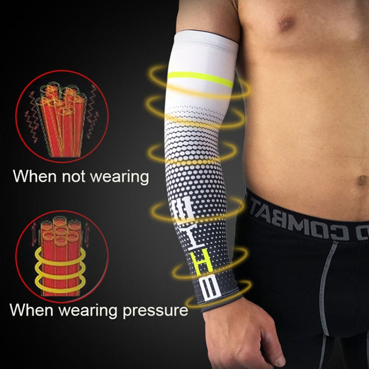 1 Pair Cool Men Cycling Running Bicycle UV Sun Protection Cuff Cover Protective Arm Sleeve Bike Sport Arm Warmers Sleeves, Size:L
