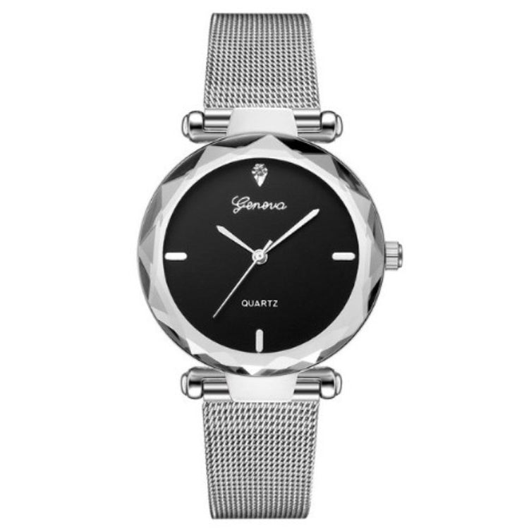 2 PCS Stainless Steel Analog Quartz Watch for Women